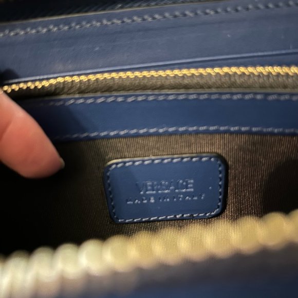 Versace Large Dark Blue Wallet - Picture 6 of 8